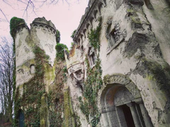 The exterior, as seen when entering the attraction