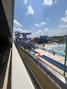 Viewed from the parking garage